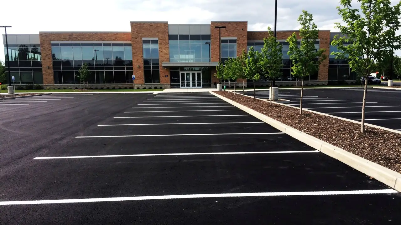 New parking stall layout Kitchener office lot New parking stall layout Kitchener office lot