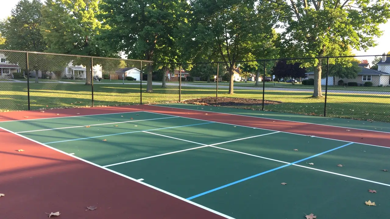 Newly lined multi sport court Kitchener park Newly lined multi sport court Kitchener park