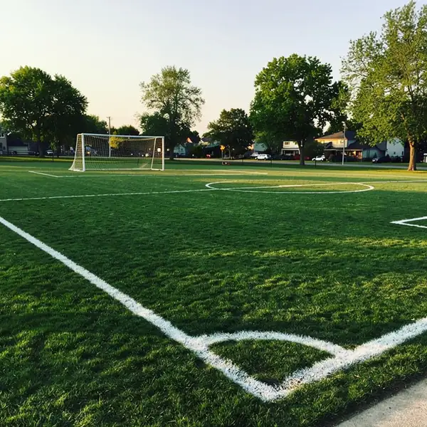 Relined soccer field at Waterloo park