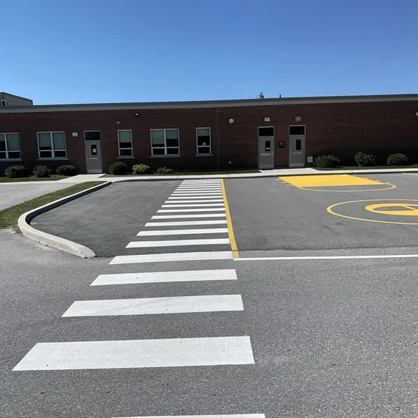 School yard crosswalk and basketball key School yard crosswalk and basketball key